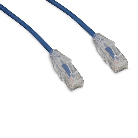 Enet Cat6, 28Awg, Clear Boot, Blue, 3Ft C6-BL-SCB-3-ENC